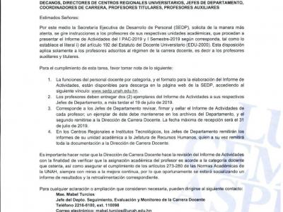 CIRCULAR No. 027-SEDP-2019